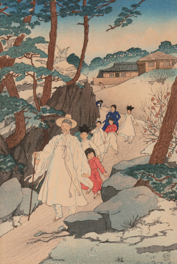 Koreaiak, akik előszeretettel öltenek fehér ruhát (Elizabeth Keith)