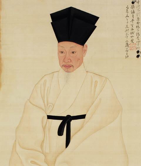 Sarjana yang mengenakan hanbok (Gim Hong-do, Yi Myeong-gi)