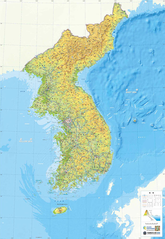 Bản đồ tổng thể Đại Hàn Dân Quốc