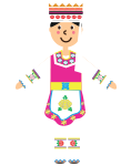 바이족 전통의상을 입은 캐릭터