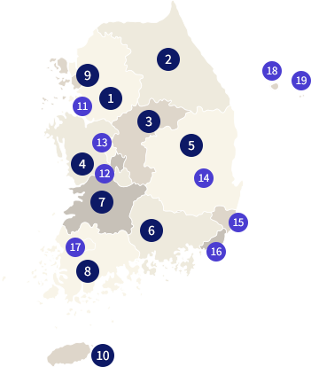 대한민국 지도