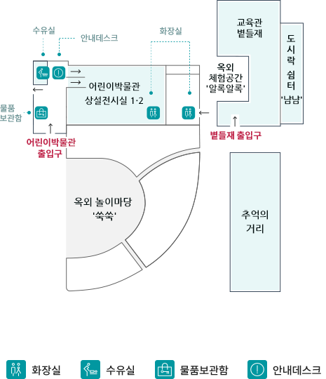어린이박물관 평면 배치도
